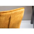 Stílusos irodai szék Esmeralda mustársárga bársony 