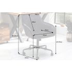 Stílusos irodai szék Esmeralda mustársárga bársony 