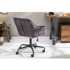 Stílusos irodai szék Esmeralda sötétszürke bársony
