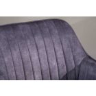 Stílusos irodai szék Esmeralda sötétszürke bársony