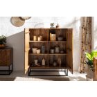 Stílusos magas komód Shayla 100 cm barna mangó