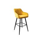 Stílusos bárszék Esmeralda mustársárga bársony 