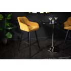 Stílusos bárszék Esmeralda mustársárga bársony 