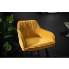 Stílusos bárszék Esmeralda mustársárga bársony 