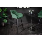 Stílusos bárszék Esmeralda smaragdzöld bársony 
