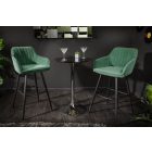 Stílusos bárszék Esmeralda smaragdzöld bársony 