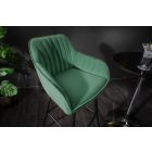Stílusos bárszék Esmeralda smaragdzöld bársony 
