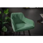 Stílusos bárszék Esmeralda smaragdzöld bársony 