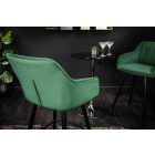 Stílusos bárszék Esmeralda smaragdzöld bársony 