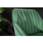 Stílusos bárszék Esmeralda smaragdzöld bársony 