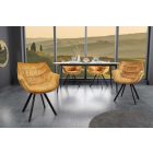 Stílusos szék Kiara mustársárga bársony