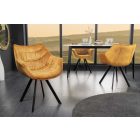 Stílusos szék Kiara mustársárga bársony