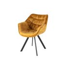 Stílusos szék Kiara mustársárga bársony