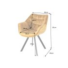 Stílusos szék Kiara mustársárga bársony