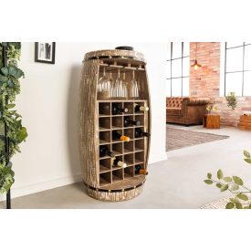 Stílusos borospalack tartó polc Winebar 97 cm natúr 