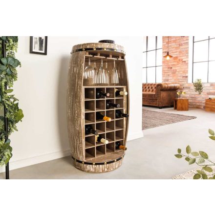 Stílusos borospalack tartó polc Winebar 97 cm natúr 