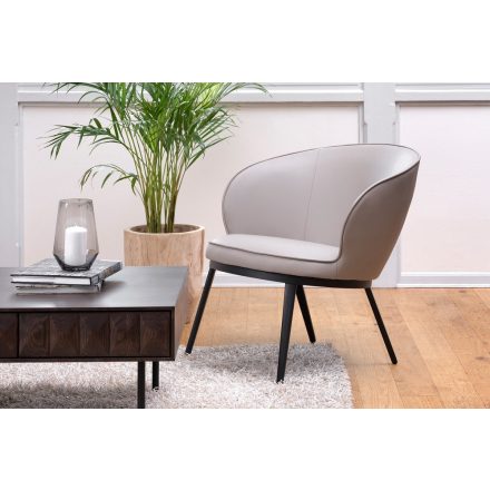 Design fotel Danika taupe - műbőr