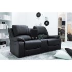 Stílusos kétüléses fotel Movie II fekete műbőr 