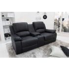 Stílusos kétüléses fotel Movie II fekete műbőr 