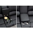 Stílusos kétüléses fotel Movie II fekete műbőr 