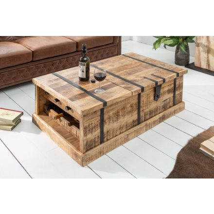 Luxus dohányzóasztal Winebar 100 cm mangó