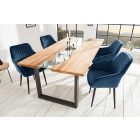 Stílusos szék Esmeralda király kék