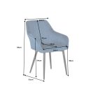 Stílusos szék Esmeralda király kék