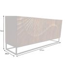 Stílusos komód Shayla 177 cm natúr barna mangó 