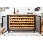 Borospalacktartó vitrin Winebar 127 cm natúrszínű fenyő