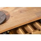 Borospalacktartó vitrin Winebar 127 cm natúrszínű fenyő