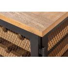 Borospalacktartó vitrin Winebar 127 cm natúrszínű fenyő