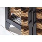 Borospalacktartó vitrin Winebar 127 cm natúrszínű fenyő