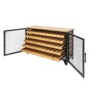 Borospalacktartó vitrin Winebar 127 cm natúrszínű fenyő