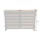 Borospalacktartó vitrin Winebar 127 cm natúrszínű fenyő