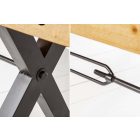 Stílusos ülőpad Thunder 200 cm natúrszínű fenyő