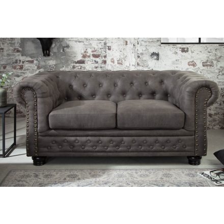 Kettes kanapé Chesterfield II 150 cm antik szürke 