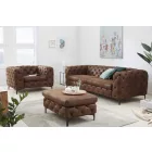 Stílusos ülőgarnitúra Rococo 240 cm barna