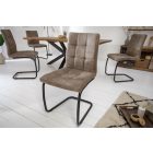 Szánkótalpas szék Modern vintage taupe