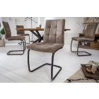 Szánkótalpas szék Modern vintage taupe