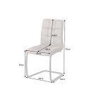 Szánkótalpas szék Modern vintage taupe