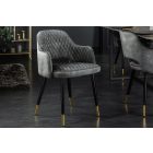 Stílusos étkezőszék Laney szürkészöld bársony 