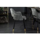 Stílusos étkezőszék Laney szürkészöld bársony 