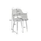 Stílusos étkezőszék Laney szürkészöld bársony 