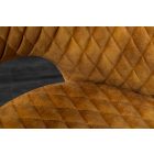 Stílusos étkezőszék Laney mustársárga bársony 