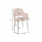 Stílusos étkezőszék Laney mustársárga bársony 