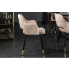 Stílusos étkezőszék Laney szürkésdrapp bársony 
