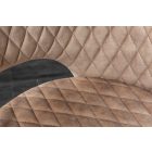 Stílusos étkezőszék Laney szürkésdrapp bársony 