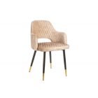 Stílusos étkezőszék Laney szürkésdrapp bársony 