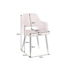 Stílusos étkezőszék Laney szürkésdrapp bársony 