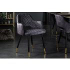 Stílusos étkezőszék Laney szürke bársony 